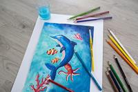 Eberhard Faber ef-516012 aquarelpotlood kartonetui à 12 stuks met penseel - thumbnail