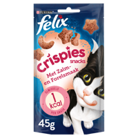 Felix Crispies met zalm- & forelsmaak kattensnacks 8 x 45 g - thumbnail
