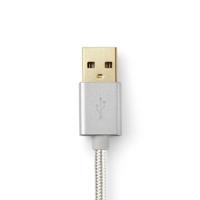 Kabel USB 2.0 | Type-C male - A male | 2,0 m | Aluminium - thumbnail