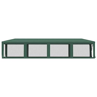 Partytent met 10 mesh zijwanden 3x12 m HDPE groen - thumbnail