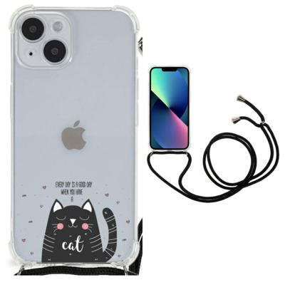 iPhone 14 Plus Stevig | Bumper Hoesje | Cat Good Day iPhone 14 Plus Stevig | Bumper Hoesje | Cat Good Day