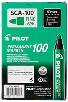 Viltstift PILOT 100 rond fijn groen | 12 stuks - thumbnail