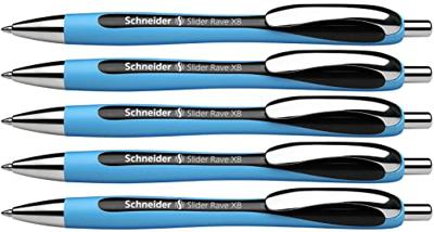 Balpen Schneider Slider Rave extra breed zwart | 5 stuks Balpen Schneider Slider Rave extra breed zwart | 5 stuks