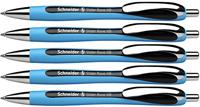 Balpen Schneider Slider Rave extra breed zwart | 5 stuks - thumbnail