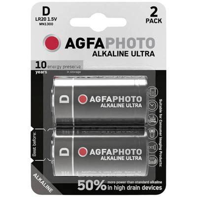 AgfaPhoto Accu Alkaline Ultra -D LR20 Mono 2 stuks