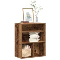 Boekenkast 60x30x71,5 cm bewerkt hout oud houtkleurig - thumbnail