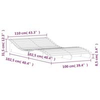 Ligbed 205x110x31,5 cm massief grenenhout wit - thumbnail