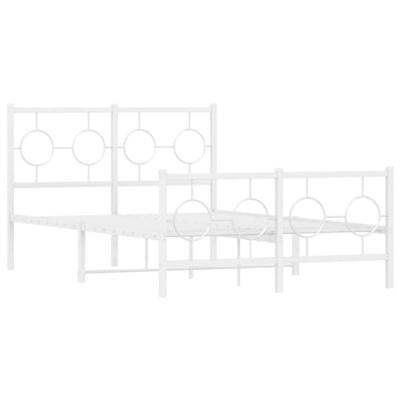 Bedframe met hoofd- en voeteneinde metaal wit 120 x 190 cm - thumbnail