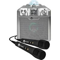 N-GEAR Disco Star 710 Silver - Draadloze Karaoke Bluetooth Speaker - Sterrenprojector - 2 Microfoons - thumbnail