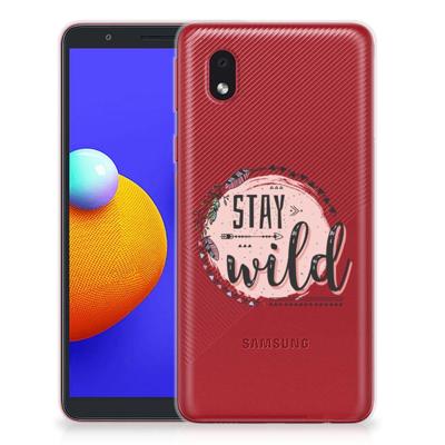 Samsung Galaxy A01 Core Telefoonhoesje met Naam Boho Stay Wild Samsung Galaxy A01 Core Telefoonhoesje met Naam Boho Stay Wild