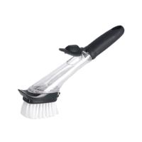 Overige Merken Aqua laser afwasborstel met dispenser + schuurspons zwart/wit - thumbnail