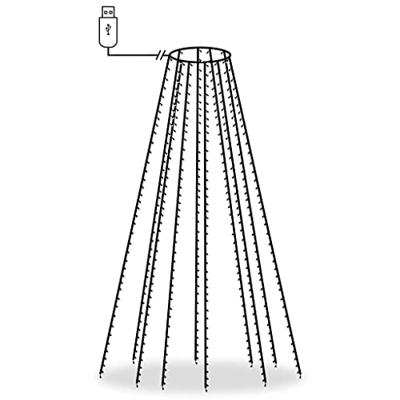 Kerstboomverlichting met 400 LED's blauw net 400 cm Kerstboomverlichting met 400 LED's blauw net 400 cm