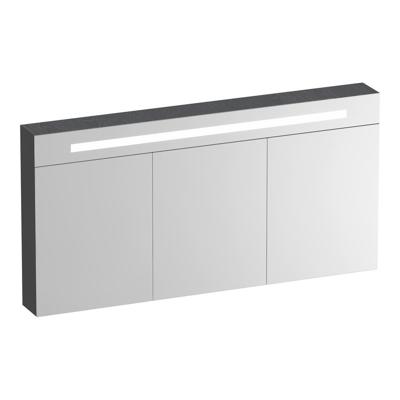 Brauer Promise Deluxe Spiegelkast - 140 cm - met Verlichting - 3 Dubbelzijdige Spiegeldeuren - Timber Grey