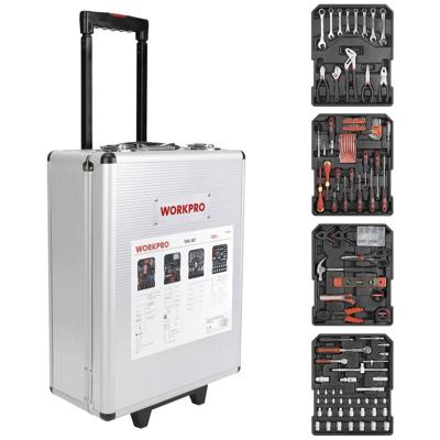 WorkPro WP1050 WP1050 Gereedschapsset Incl. koffer, Met wieltjes 1050-delig