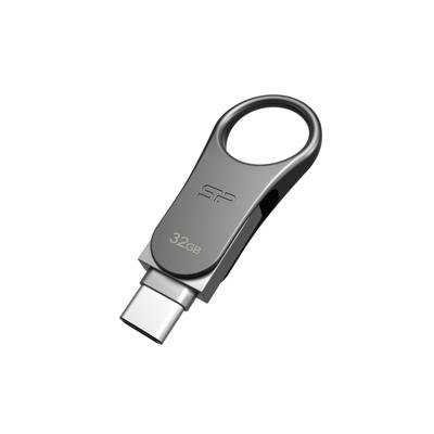 Silicon Power C80 Dual USB Pendrive Mobile 32GB USB-C Grey