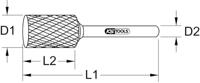 KS Tools 5153223 Freesstift Hardmetaal Lengte 65 mm Afmeting, Ø 6 mm - thumbnail