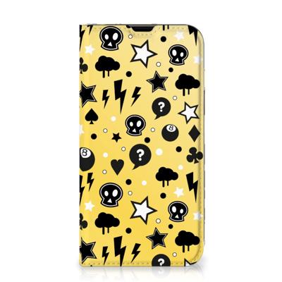Mobiel BookCase iPhone 13 Punk Geel Mobiel BookCase iPhone 13 Punk Geel