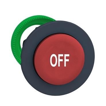 Schneider Electric ZB5FL435 ZB5FL435 Plat, Terugstelbaar (Ø) 30.5 mm OFF Donkergrijs, Rood 1 stuk(s)