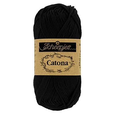 Scheepjes Catona - 10g - 110 Jet Black - Haakgaren / Breigaren