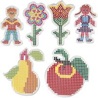 Creativ Company Onderplaat, bloemen, meisje, jongen, appel en peer, afm 8,5x14-14x16 cm, medium, 6 stuk/ 1 doos - thumbnail