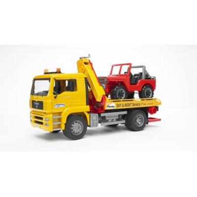 bruder MAN TGA Takelwagen met Jeep modelvoertuig
