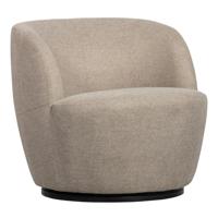 WOOOD Draaifauteuil 'Serra' Woven, kleur Zand - thumbnail