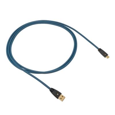 Oehlbach D1C9578 USB-kabel USB-C stekker, USB-A stekker 1 m Petrol Afscherming gevlochten, TPE-mantel
