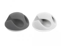 Delock 18295 Kabelhouder met 2 doorvoeren Set 6 stuks - thumbnail