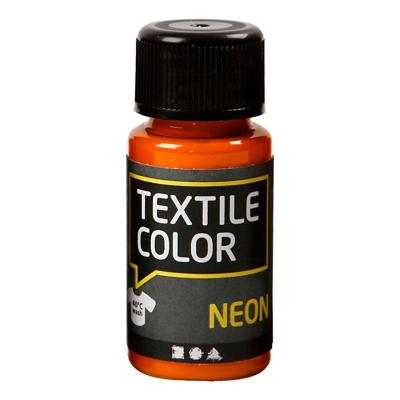 Creativ Company Textile color dekkende textielverf - neon oranje, 50ml Creativ Company Textile color dekkende textielverf - neon oranje, 50ml