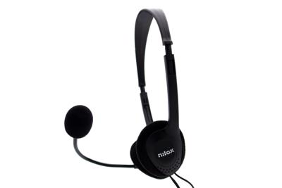 Hoofdtelefoon met microfoon Nilox NXCM0000004 Zwart - thumbnail