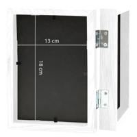 VidaXL Fotolijst tweeluik 2x(13x18 cm) wit - thumbnail