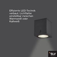 SLV 1003421 ENOLA SQUARE M LED-plafondlamp LED vast ingebouwd 10 W Antraciet - thumbnail