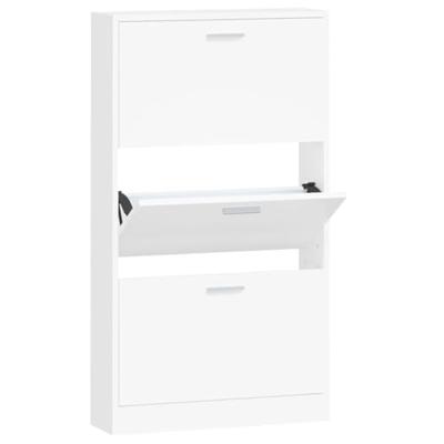 VidaXL Schoenenkast wit 59x17x108 cm bewerkt hout