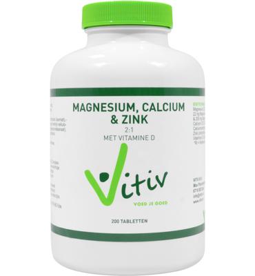 Vitiv Magnesium calcium zink 200 Tabletten Vitiv Magnesium calcium zink 200 Tabletten
