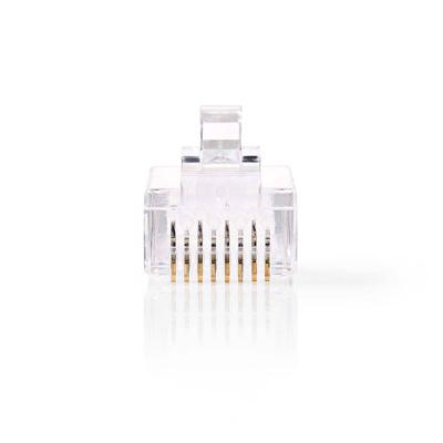 Nedis RJ45-Connector | Male | Stranded UTP CAT6 | Recht | Verguld | 10 Stuks | PVC | Transparant | Doos - CCGB89305TP