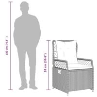 9-delige Tuinset met kussens poly rattan beige - thumbnail