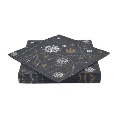 Duni servetten snow black 33X33cm