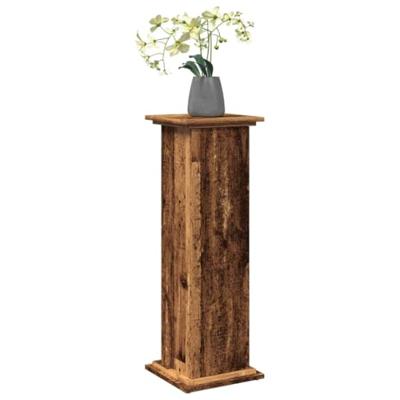 Sokkel met opbergruimte 31x30x90 cm bewerkt hout oud houtkleur