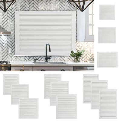 VidaXL Kastdeuren met lamellen 4 st 61,5x39,4 cm grenenhout wit