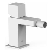 Bidetmengkraan Tres Cuadro Exclusive met Draaiknop Korte Uitloop 10 cm Mat Wit - thumbnail