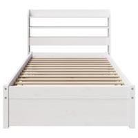 Bedframe met hoofdeinde zonder matras 100x200 cm wit - thumbnail
