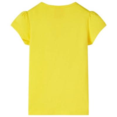 Kindershirt fiets 116 geel