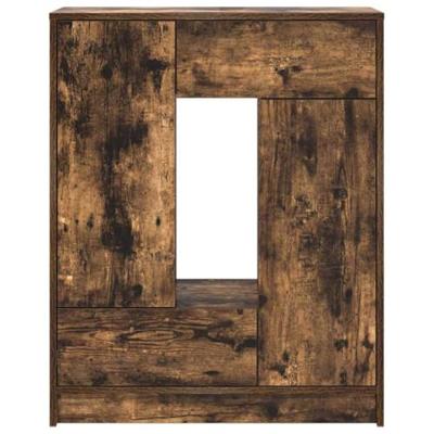 Dressoir met lades en deuren 73x31x90 cm gerookt eiken