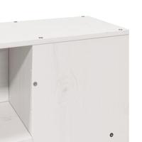 Bed met boekenkast zonder matras grenenhout wit 120x190 cm - thumbnail