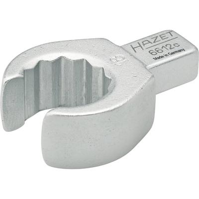 HAZET Insteek-ringsleutel · open 6612C-21 · 9 x 12 mm insteekvierkant massief · Buitentwaalfkant profiel · SW 21 mm