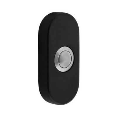 Intersteel deurbel ovaal 65x30x10mm verdekt - RVS/mat zwart