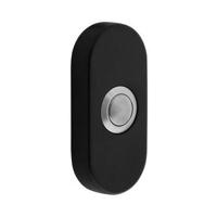 Intersteel deurbel ovaal 65x30x10mm verdekt - RVS/mat zwart - thumbnail