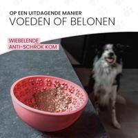 Eat Slow Live Longer Lick Mat Wobble Bowl Pink - thumbnail