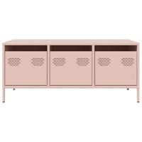 Salontafel 101,5x50x43,5 cm koudgewalst staal roze - thumbnail