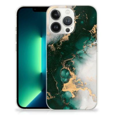 TPU Siliconen Hoesje voor iPhone 13 Pro Max Marmer Groen